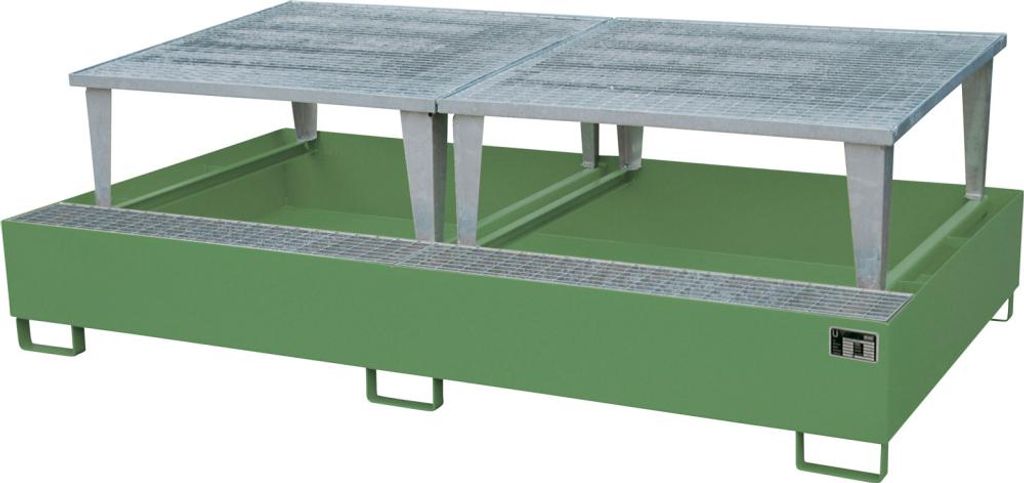 Bauer Auffangwanne AWA 1000-2, lackiert, Resedagrün