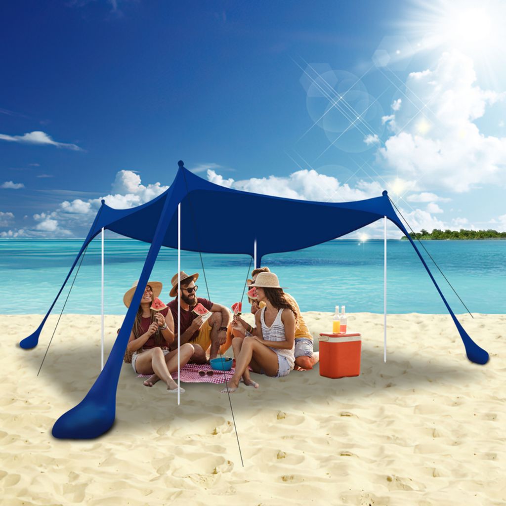 Jopassy Event Pavillon Strand Outdoor Einfache Demontage Strandmuschel 3x3x2m Eventzelt