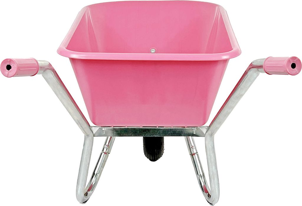 Matrix Schubkarre 100l 250kg Luftrad Kunststoffwanne Pink Produktbild 7