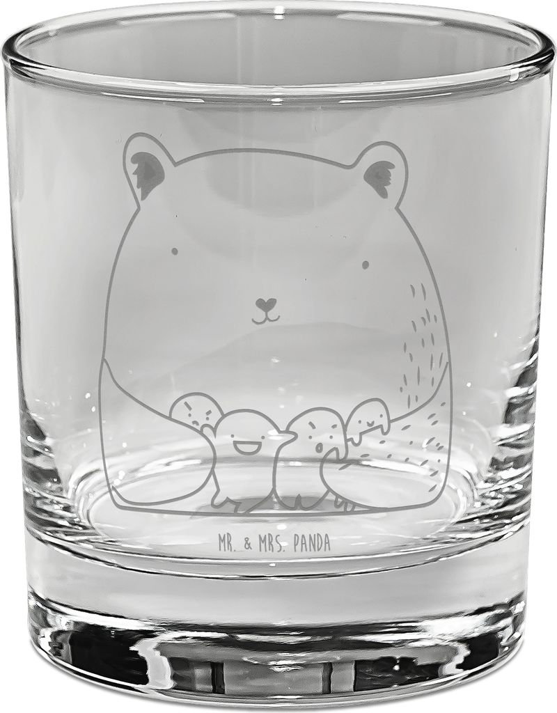 Mr. & Mrs. Panda Cocktailglas Bär Gefühl - Transparent - Geschenk, Durchgedreht, Longdrinkglas, Tumbler, Glas für Gin, Teddybär, Verrückt, Wah...