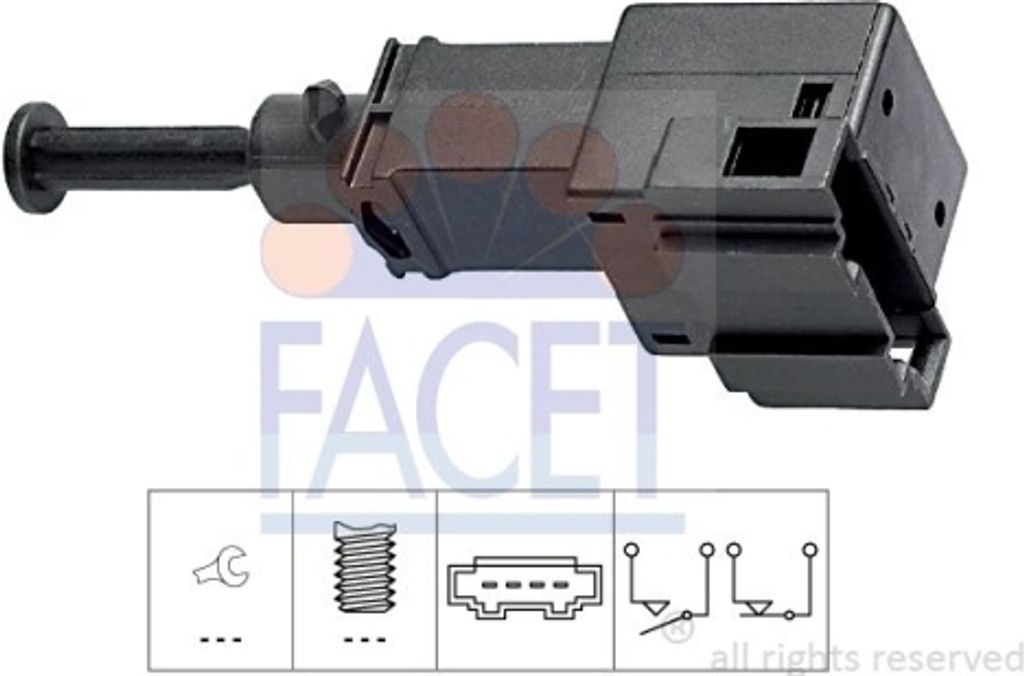 1 Bremslichtschalter FACET 7.1151 Italy - OE Equivalent für AUDI PORSCHE