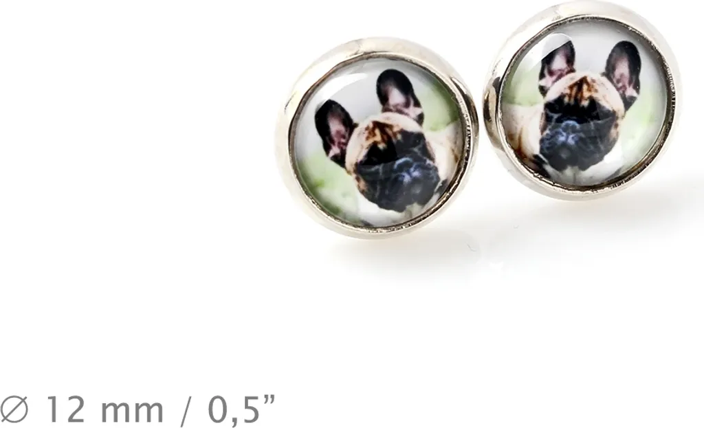 Set Gioielli Bulldog Francese Art-Dog - Collana Orecchini Bracciale Argentati