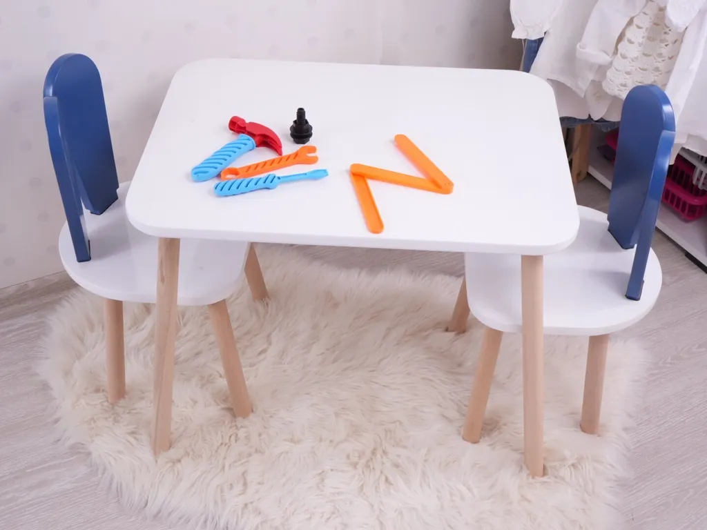 Set de 2 Chaises Enfant Bunny Skye Decor en MDF - Finition Anti-Tache