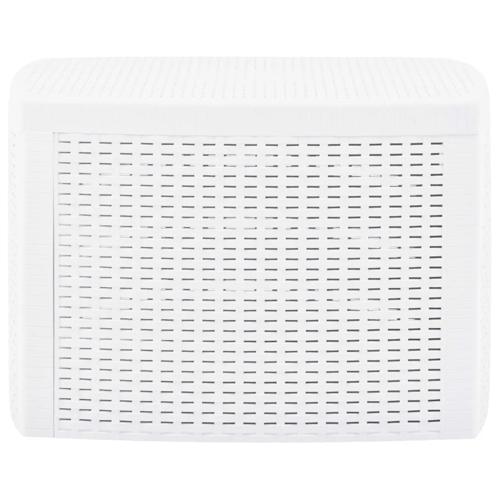 Table basse carrée blanche 54 cm en plastique pour salon et balcon