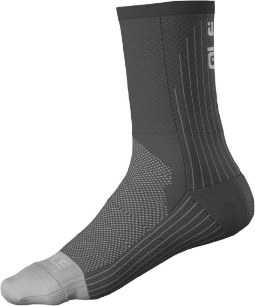 ALÉ Klassische Fahrradsocken - COLOR BLOCK - Schwarz/Grau 40-43