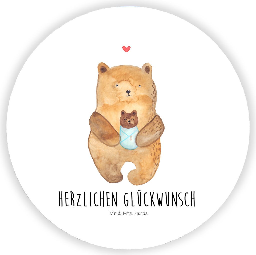 Mr. & Mrs. Panda magnet Bär Baby - Weiß - Geschenk, Kühlschrankmagnet, für kühlschrank, Glückwunsch, pinnwand, Teddy, büromagnete, fotos, Ge...