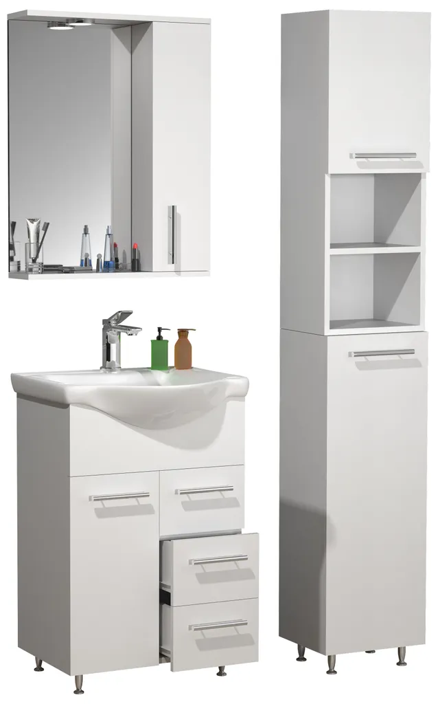 Ensemble Salle de Bain Grande Capacité Lisalo L 170 cm - Finition Luxe