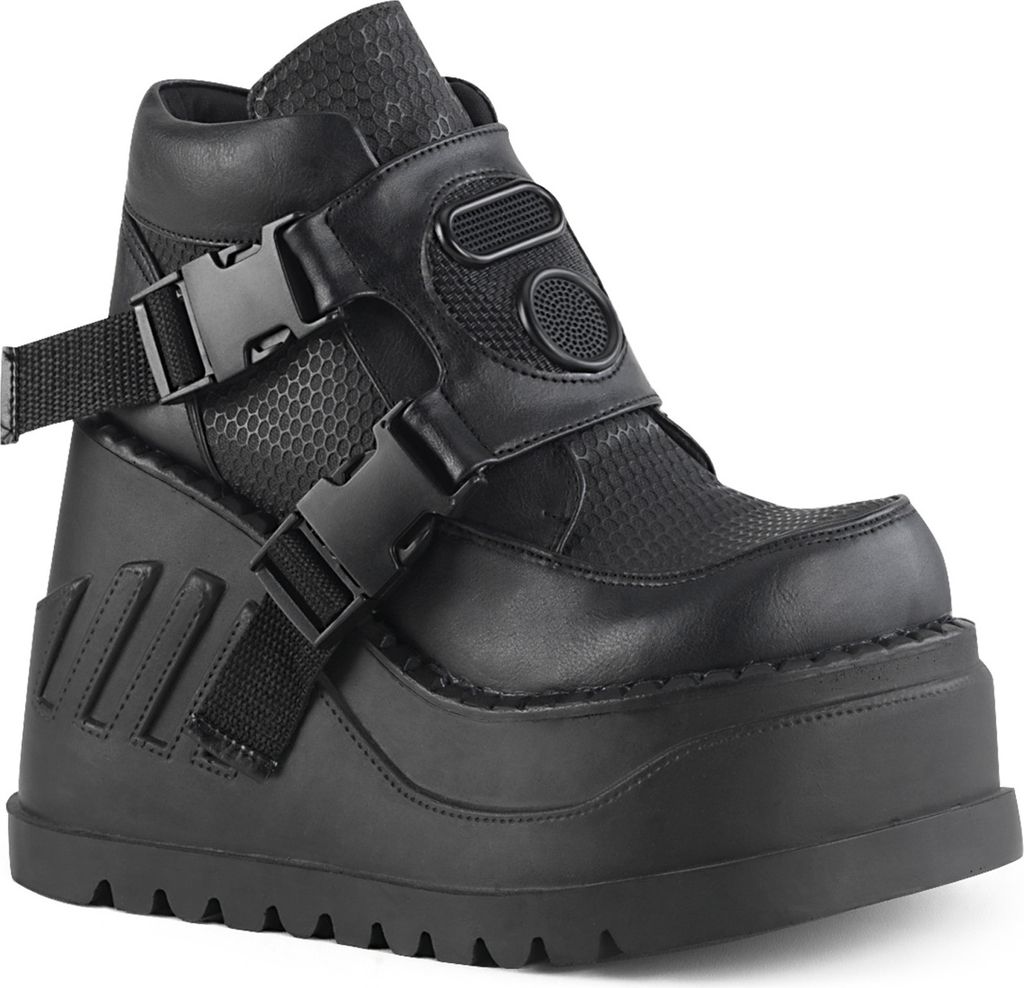 STOMP-15 Damen Booties von DemoniaCult, Schwarz EU 41, US 11