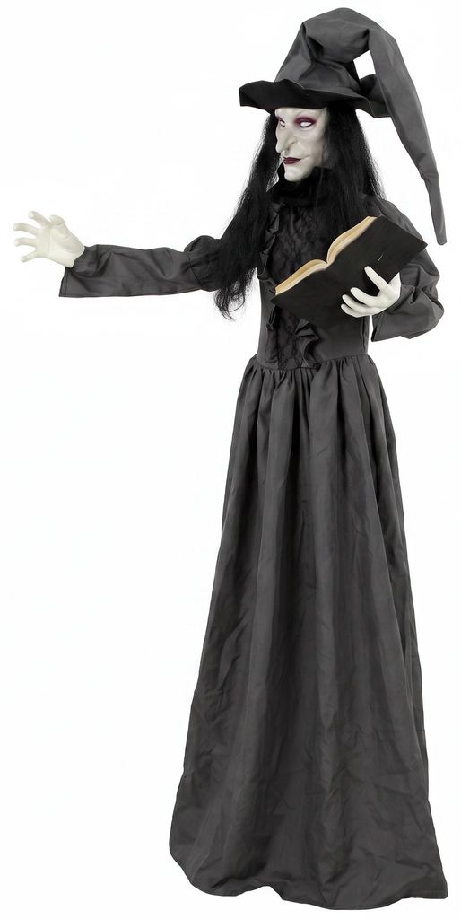 HOMCOM, dekoracja na Halloween, animowana wiedźma, 180 cm, Zdjęcie produktu 