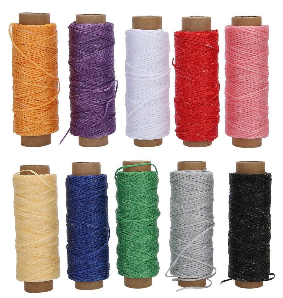 10 Farben, 150D Wachsgarn, 50 Meter gewachste Schnur, DIY-Handnähzubehör