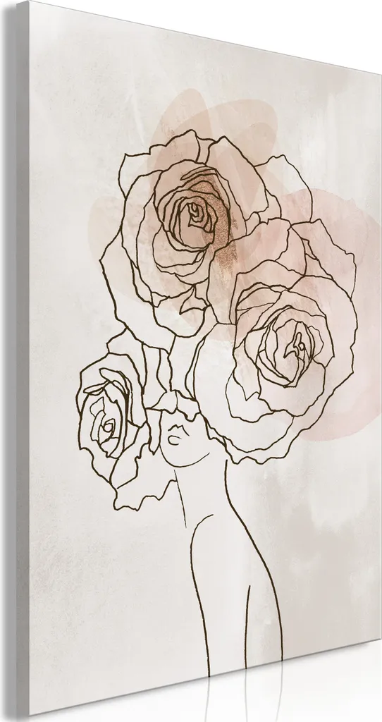 Decorazione Parete Anna e le Rose - Stampa su Tela 40x60 Verticale