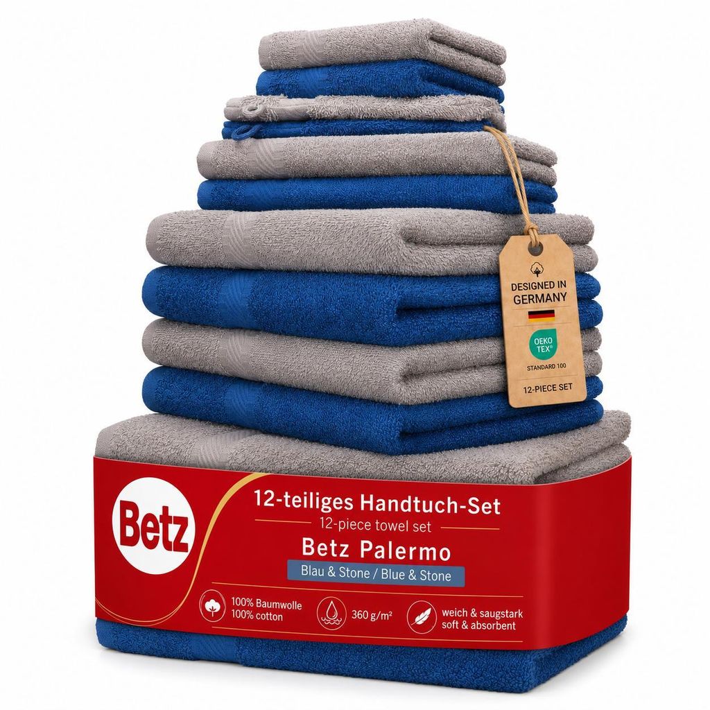 Betz Palermo 12er Handtuch-Set – 2 Liegetücher - 4 Produktbild 