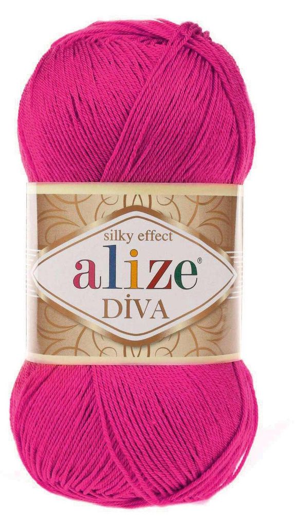 Alize Diva 149 Pink Hibiskus Garn 100g/350m seidig glänzend Produktbild 