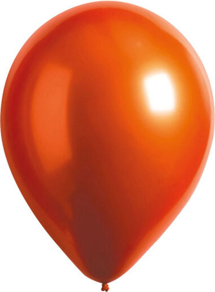 Bernsteinfarbene Latexballons, Decorator Satin Luxe Chrome Amber, 28 cm, 50 Stück.