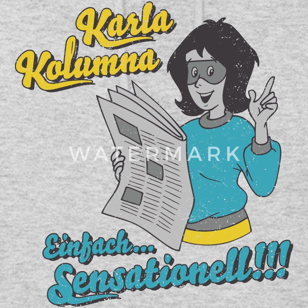 Spreadshirt Benjamin Blümchen Karla Kolumna Sensationell Damen Hoodie, XL, Hellgrau meliert