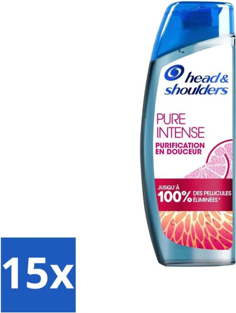 Head & Shoulders Anti-Schuppen Shampoo – Pure Intense – Grapefruit – 250 ml - Vorteilspack - 15 Stücke
