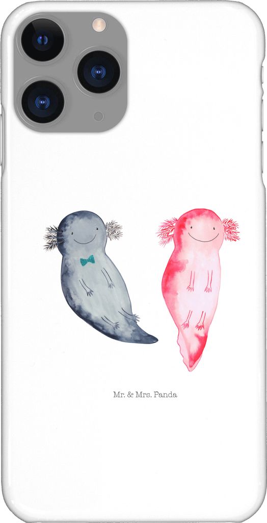 Mr. & Mrs. Panda Iphone 11 Pro Handyhülle Axolotl Freundin - Weiß - Geschenk, Freund, Liebe, Handy Case, Premium Kunststoff, Valentinstag
