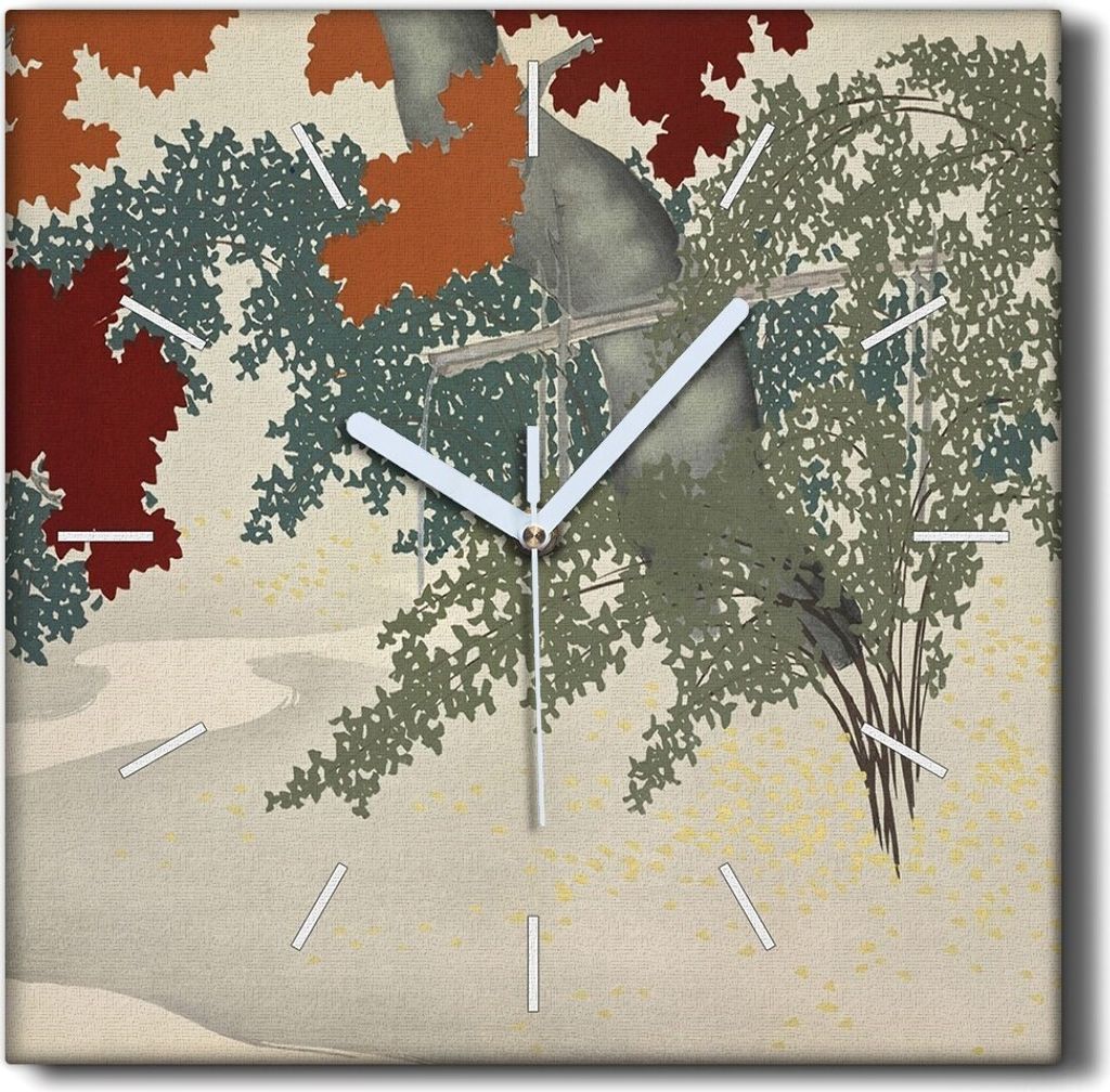 Coloray Hodiny Unikátní 30x30 cm Tiché hodiny Pro obývací pokoj a kuchyň Nástěnné hodiny Plátno Černé ručičky hodin - Okvětní lístky