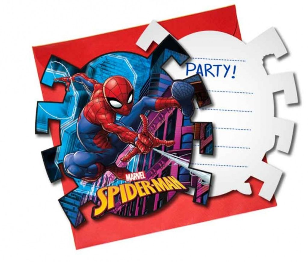 Marvel Ultimate Spiderman Jungen Geburtstag Party Einladungen & Umschläge 