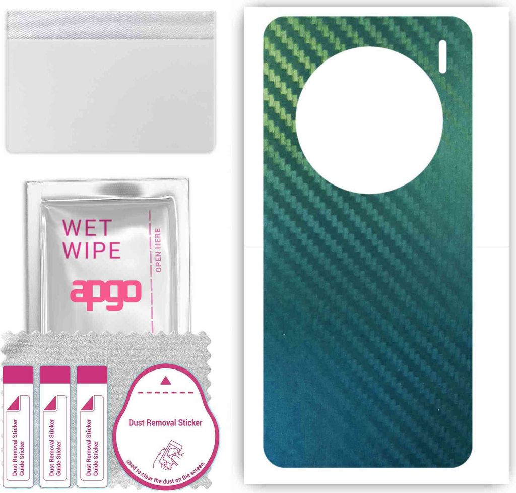 apgo Rückseite Schutzfolie, Skin, kompatibel mit Vivo X100 Ultra, Hinten Displayschutzfolie aus Vinylfolie, kratzfest, einfache Montage - Kohlenst...
