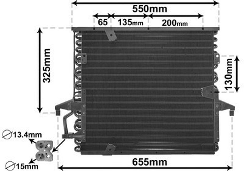 VAN WEZEL 06005180 Kondensator Klimaanlage Klimakondensator für BMW 3 Limousine (E36)