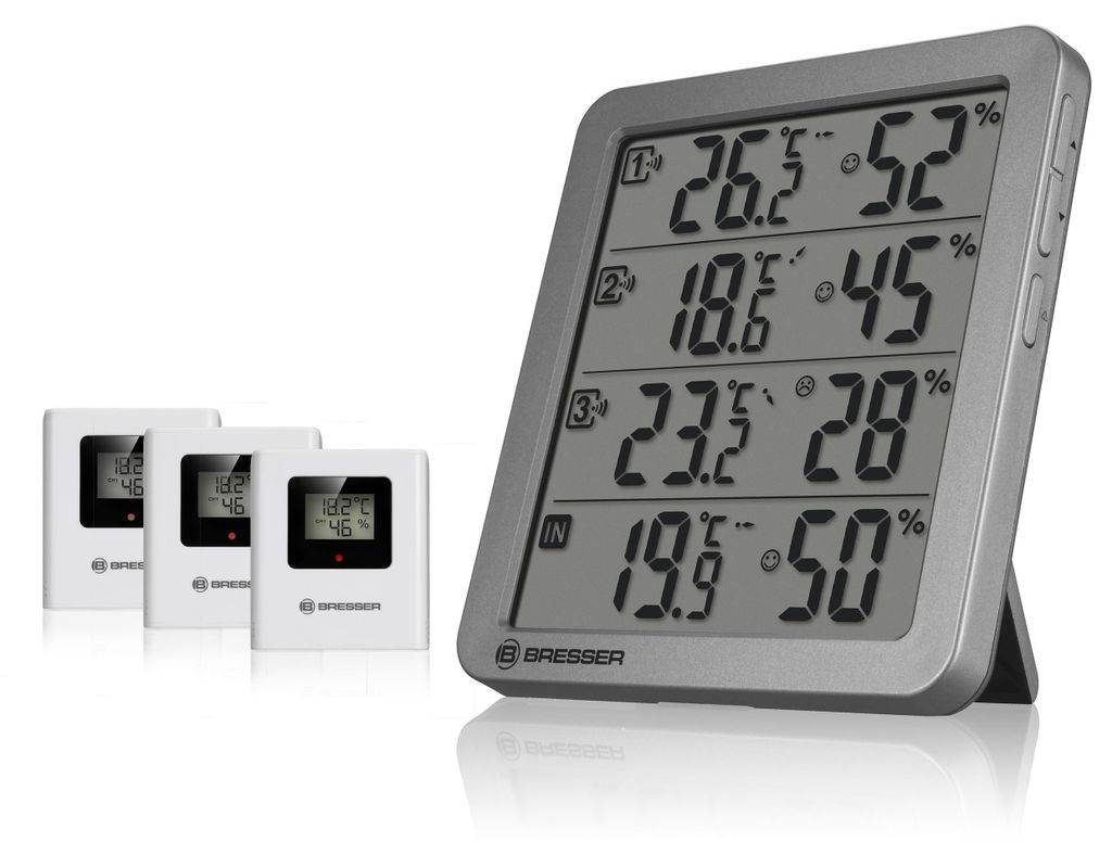 Bresser Quadro NV Thermometer Hygrometer für innen und Produktbild 