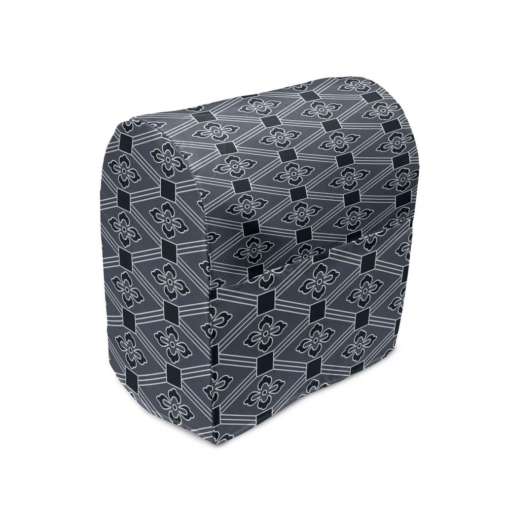 Housse Anti-Poussière Mixeur Japonais Fleur Diamant Anthracite
