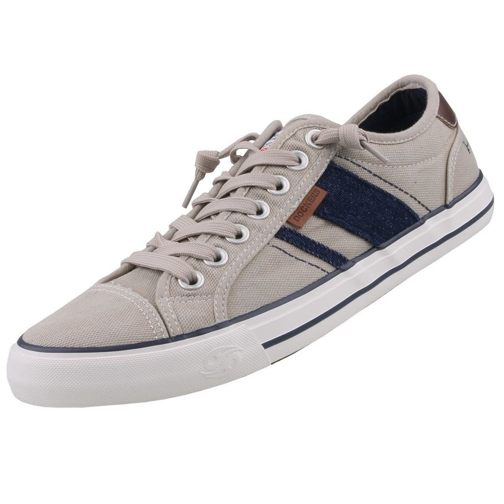 Dockers Schnürhalbschuhe bequem in beige, Gr. 41