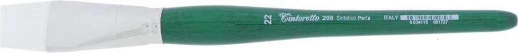 Pinceau plat anti-perte de poils pour peinture acrylique et huile