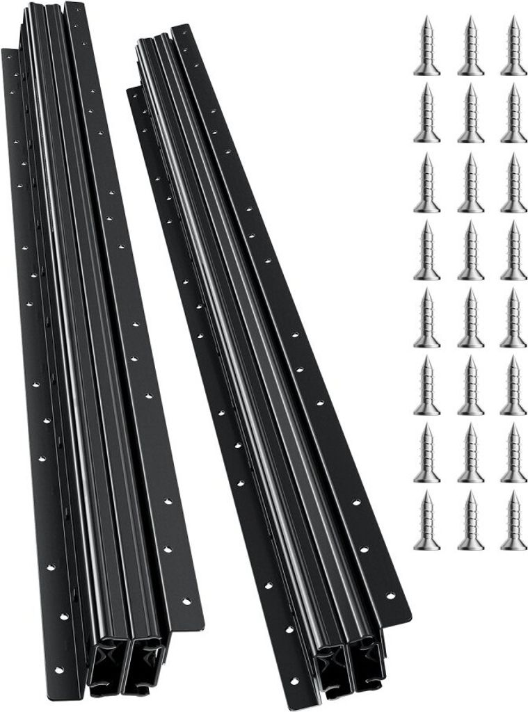 80cm Schubladenführungen Bodenmontage - Untertreppe Schrankschienen mit Tragfähigkeit 118kg -