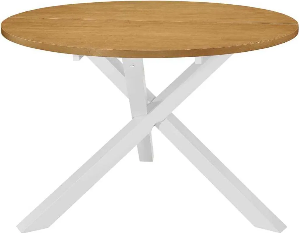 Petite table à manger blanche 120 cm stable et durable en bois MDF
