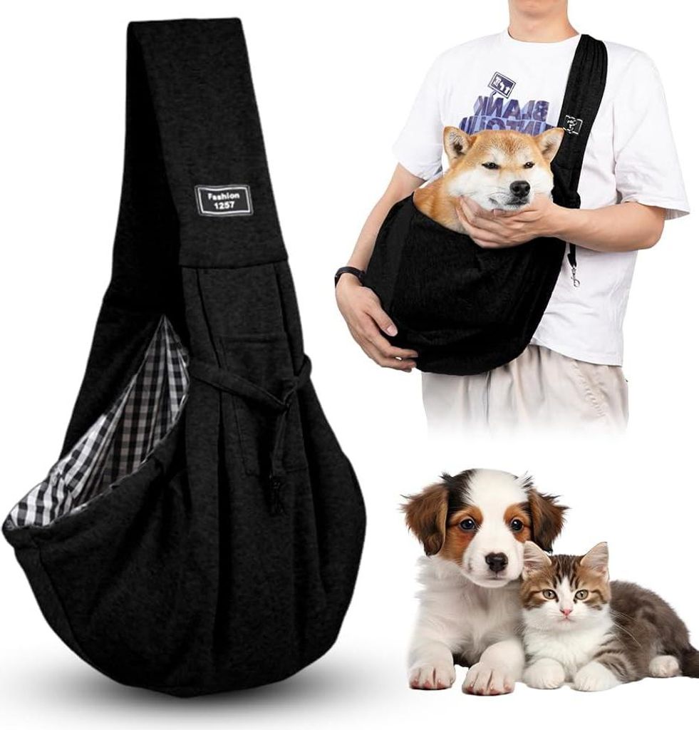 Schultertasche für Haustiere - Hundetransport und Tragetasche für Spaziergänge und Aktivitäten