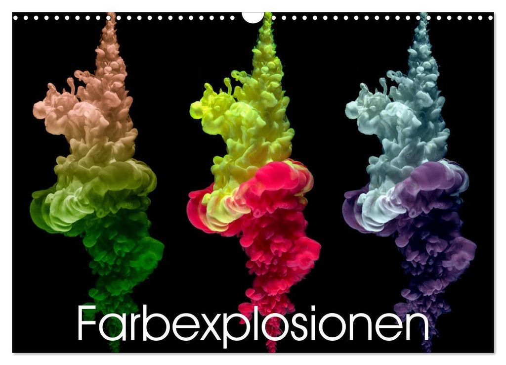 Farbexplosionen (Wandkalender 2027 DIN A3 quer), CALVENDO Monatskalender