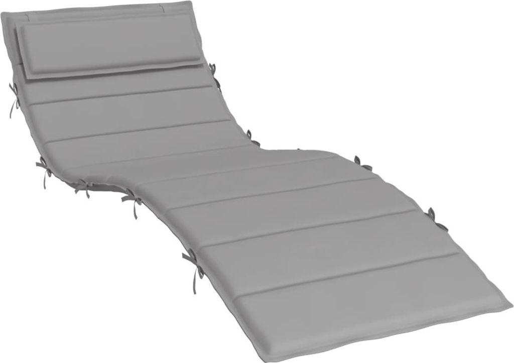 Sonnenliegen-Auflage Grau 180x60x4 cm Oxford-Gewebe