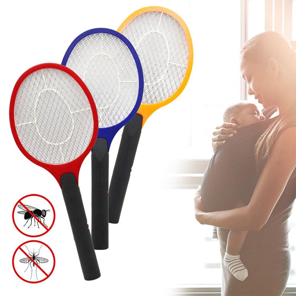 Ikodm 3X Elektrische Fliegenklatsche Insektenvernichter Mücken Fliegenfänger Mückenklatsche Elektro Elektrisch Insektenschutz Insektenschläger