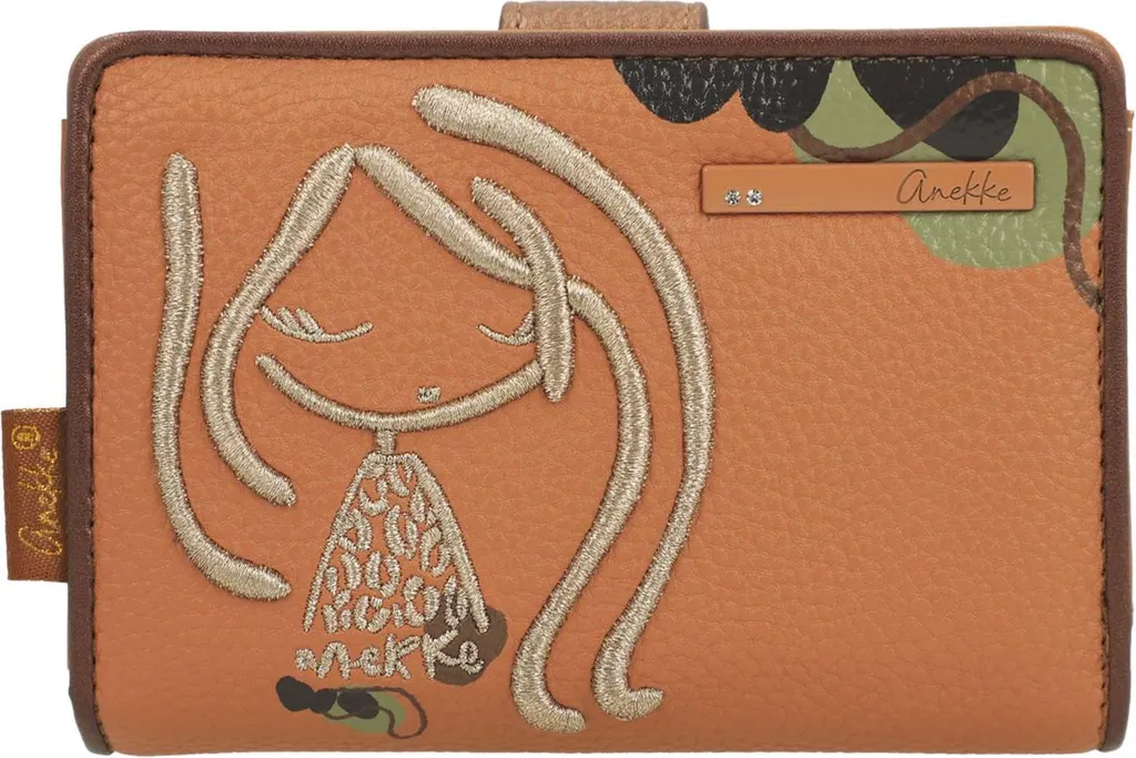 Porte-monnaie Zippé Anekke Sophia Gaia Décor Multicolore et Broderies