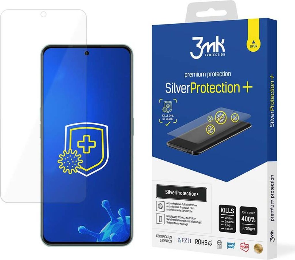 3mk Display Antimikrobielle Schutzfolie SilverProtection+ für Oneplus 10R 0,21mm Self-Heal