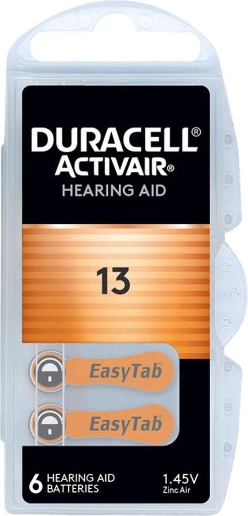 Duracell Activair Gr. 13 Hörgerätebatterien 6er Blister Produktbild 