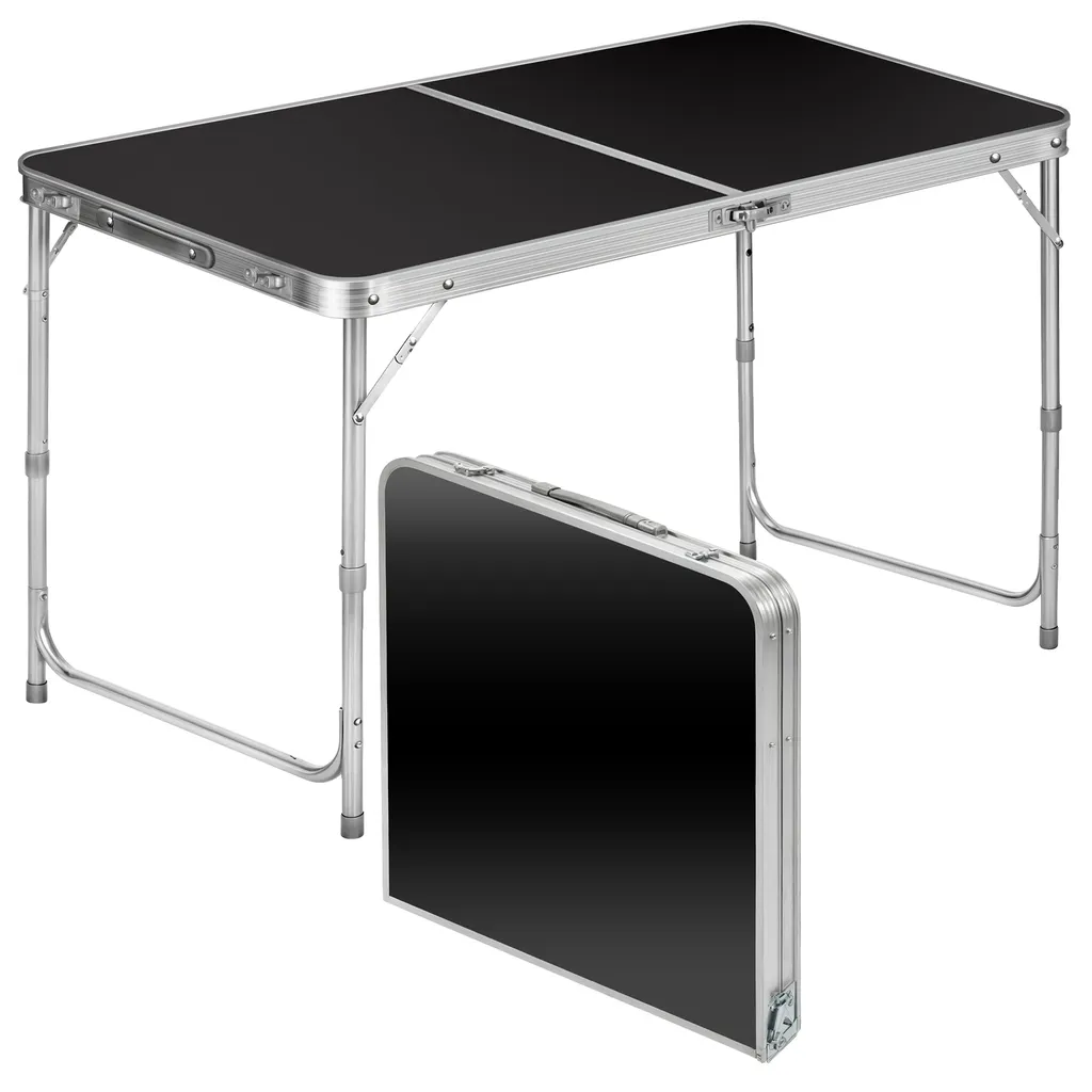 Table pliante multifonctions 120 x 60 cm Noir - Modèle Premium Topaze