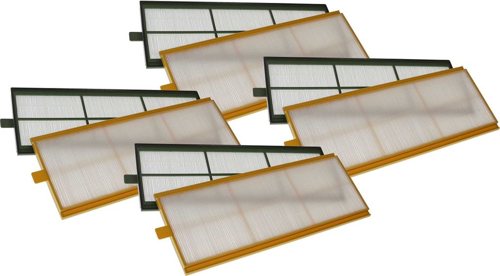 vhbw Filterset kompatibel mit Zehnder ComfoAir 550, 375 Standard Lüftungsgerät - Luftfilter G4 / F7 (8 Stück), 50 x 16 x 1 cm, Weiß / Gelb / Grün