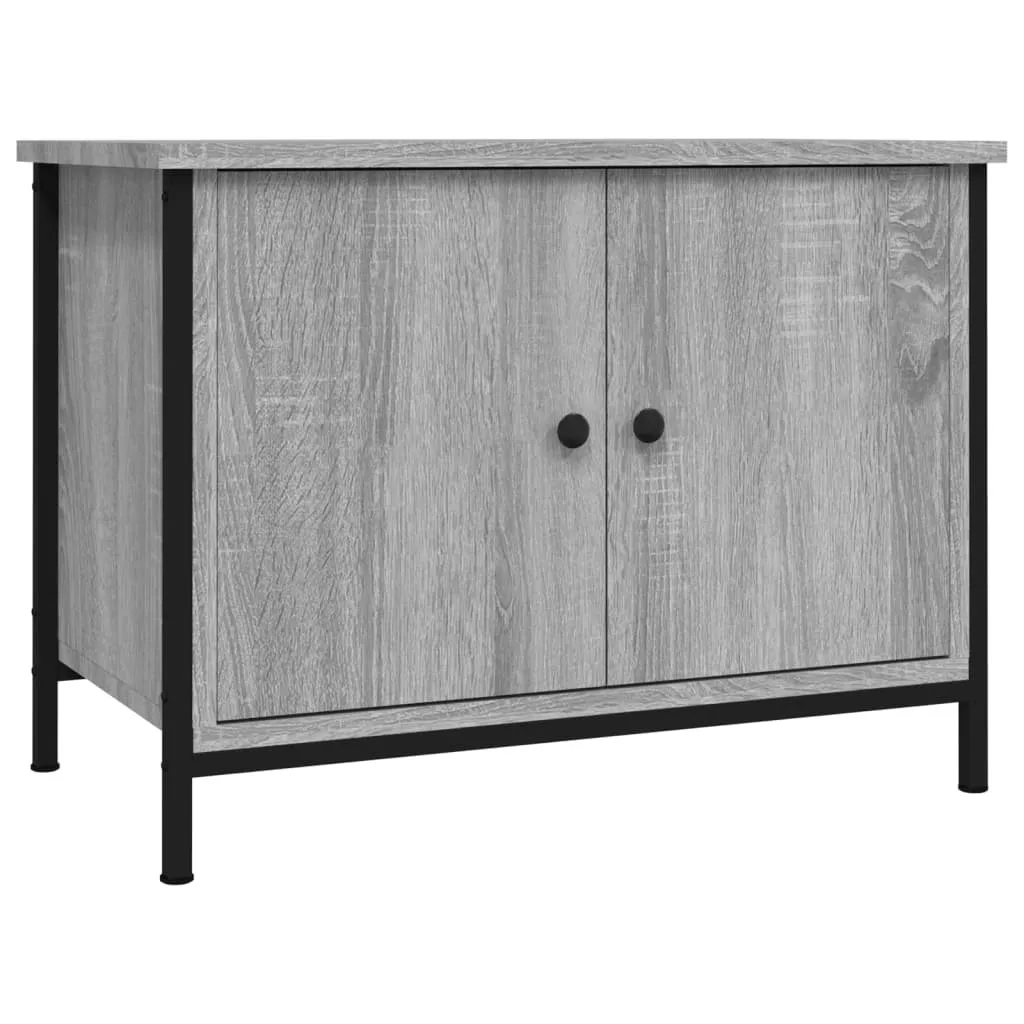 Mobile TV con ante Grey Sonoma 60x35x45 cm Materiale a base di legno
