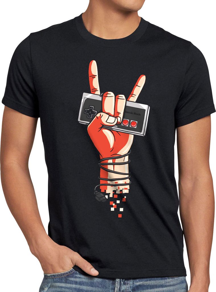 style3 Classic Rock Herren T-Shirt controller gamepad 8-Bit konsole gamer
