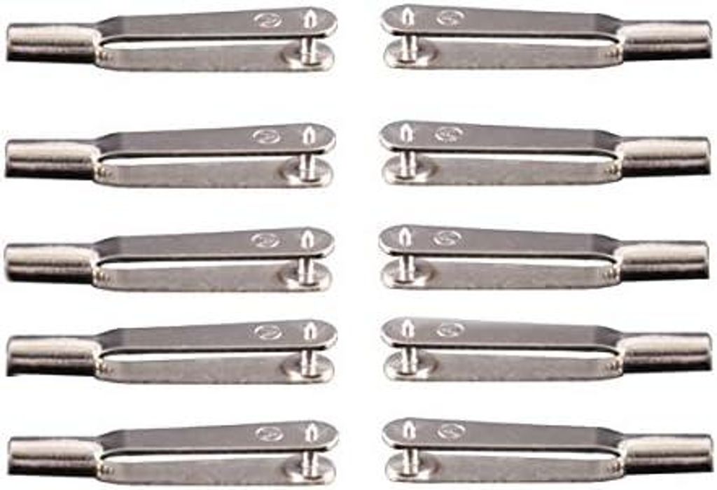 10 Stück M2-Gabelkopf-Gewindewagen-Eisenfutter-Metallstangenklemme für RC-Flugzeuge