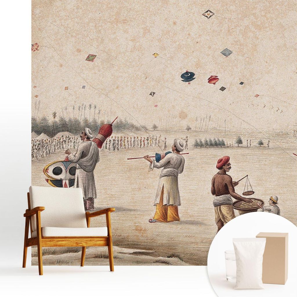 Fototapete - 250x250 cm - Tapete - Wandtapete - Wandbilder - Dekofolie - Tapete Folie - Wand - Dekoration - Wohnzimmer - Steigende Drachen
