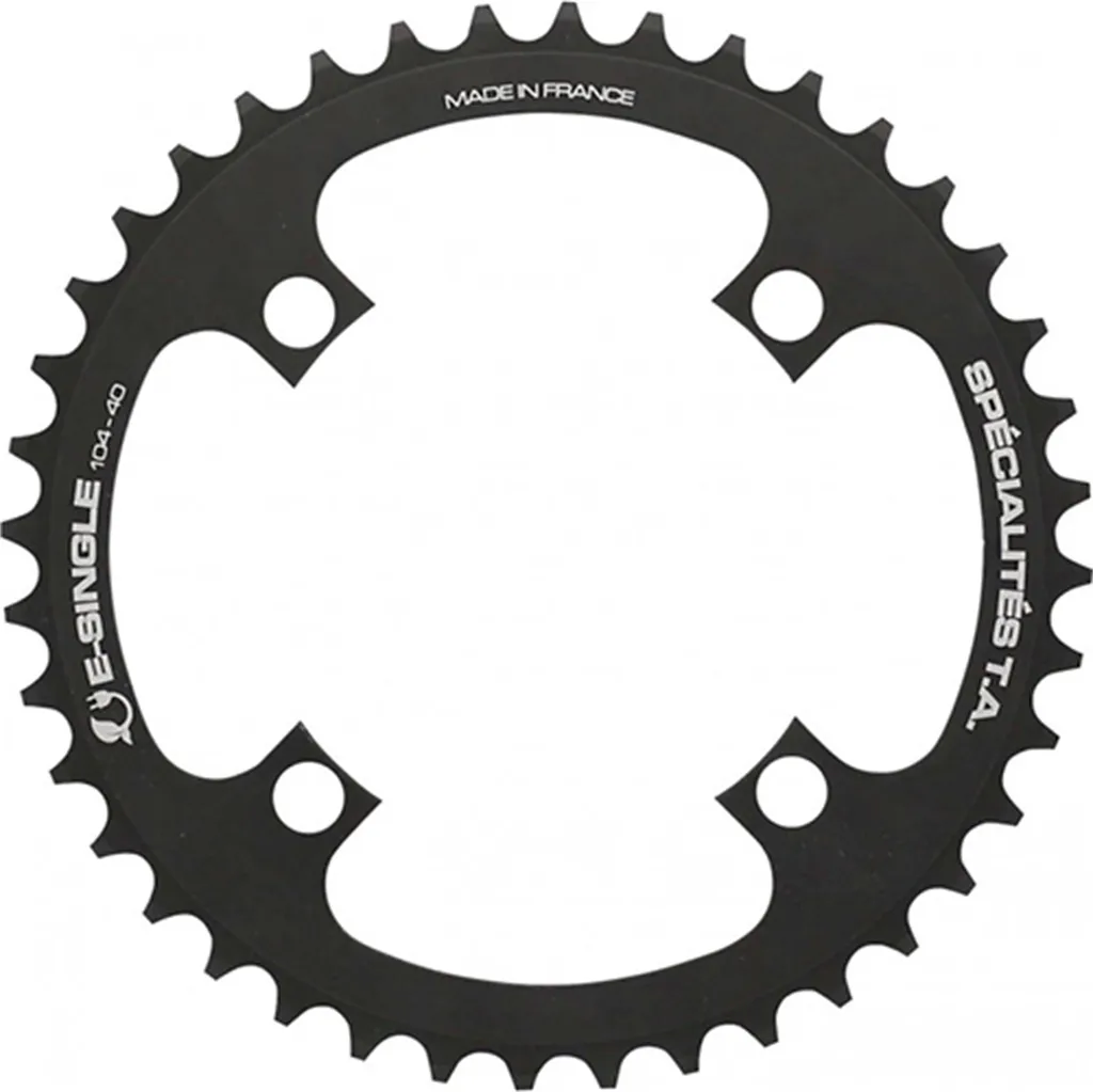 Plateau 40 dents pour transmission Mono E-Single 104 mm noir TA