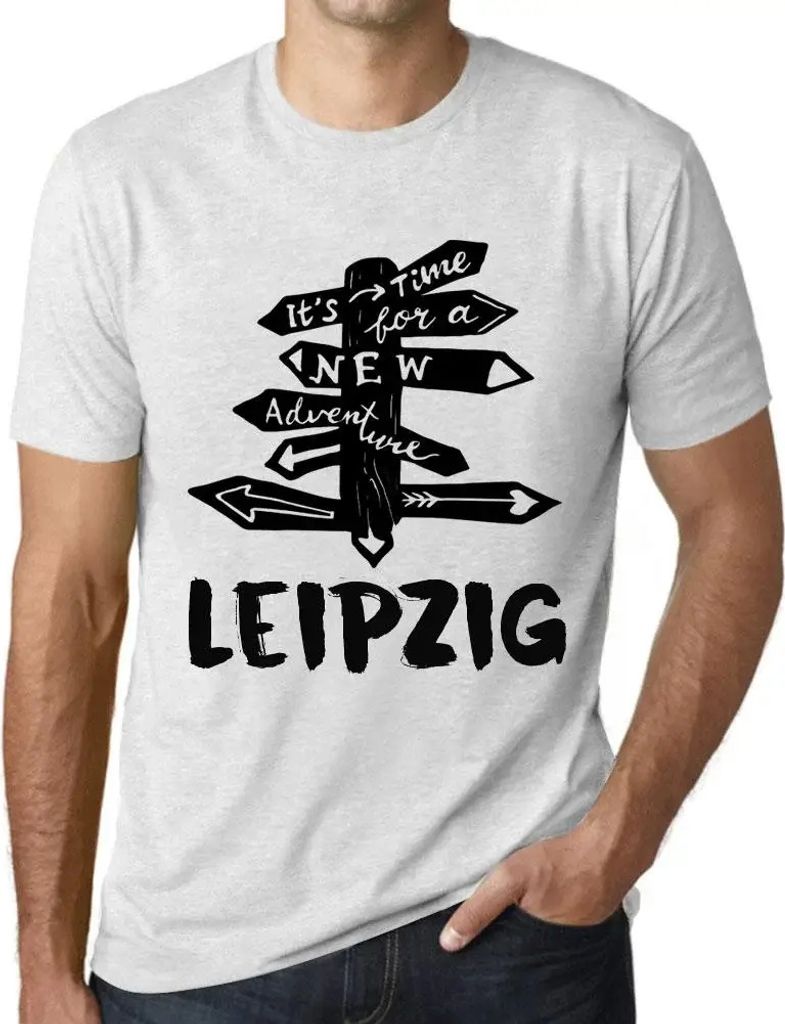 Herren Grafik T-Shirt Es ist Zeit für ein neues Abenteuer in Leipzig – It’s Time For A New Adventure In Leipzig – Öko-Verantwortlich Vintag...