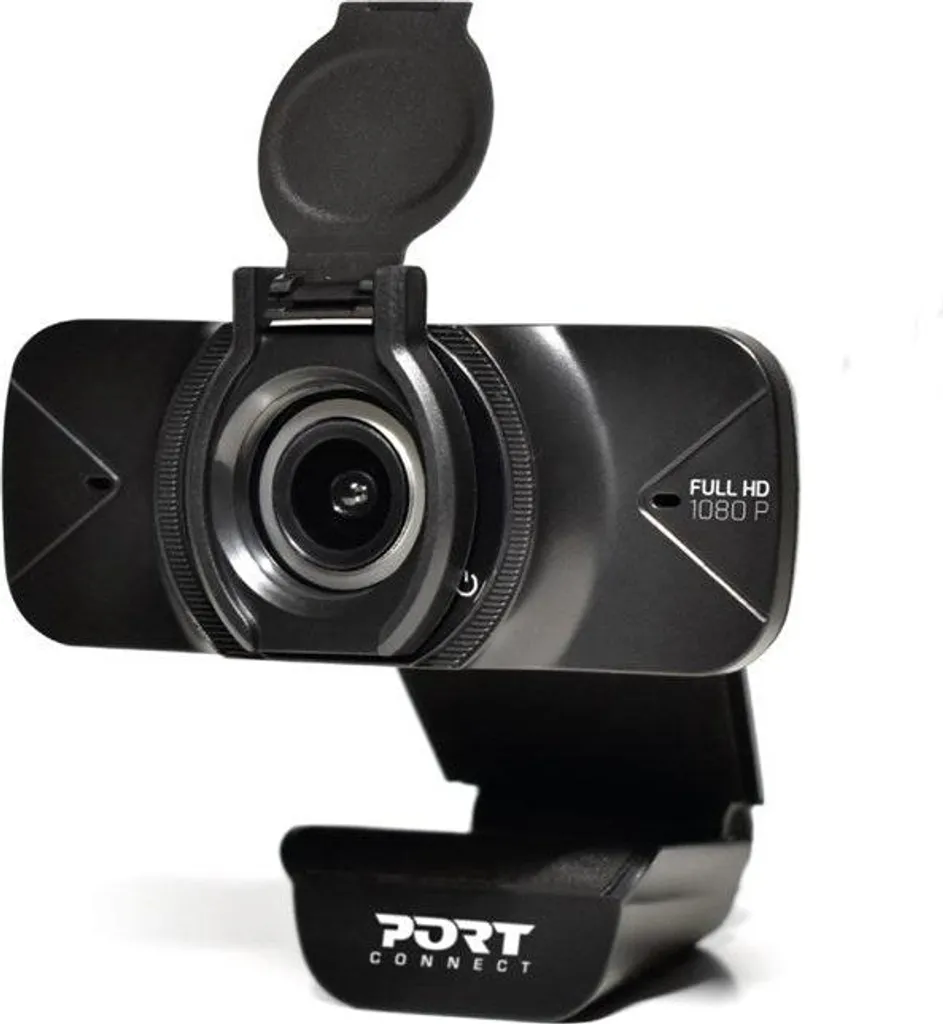 Webcam Full HD 1080p Port Designs 900078 Noir : Fini les Vidéos Floues