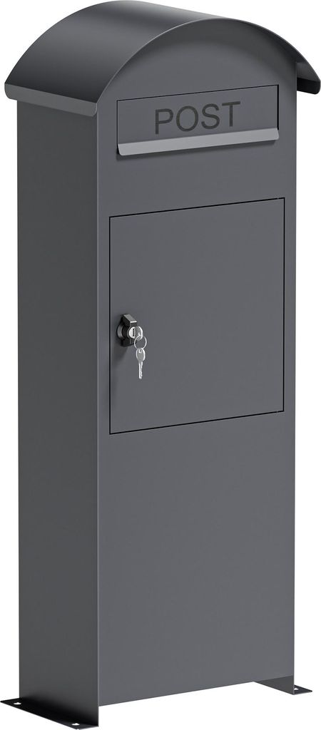Wiltec Briefkasten anthrazit 420 x 240 x 1020 mm, Produktbild 