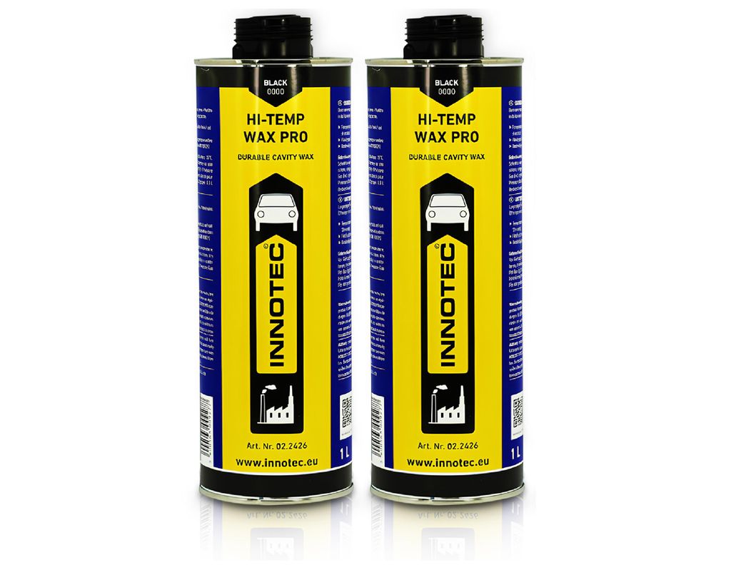 2 Stück Innotec Hi-Temp Wax Dry Schwarz - Next Level Konservierung für Automotive & Industrie - Idealer Unterbodenschutz und Hohlraumkonservierung