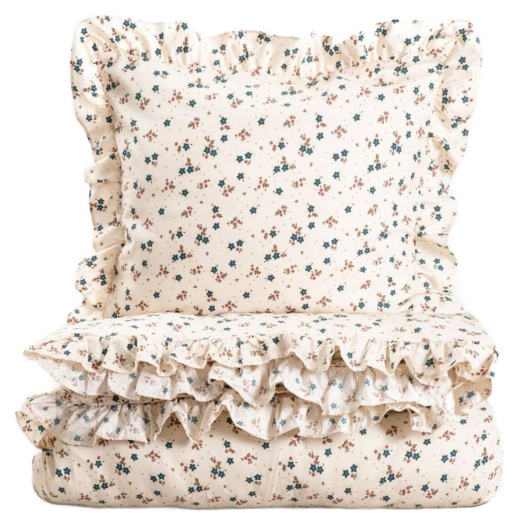 HOMLA Pościel CHEERFUL z mikrofibry z falbanką 220x200 + Zdjęcie produktu 
